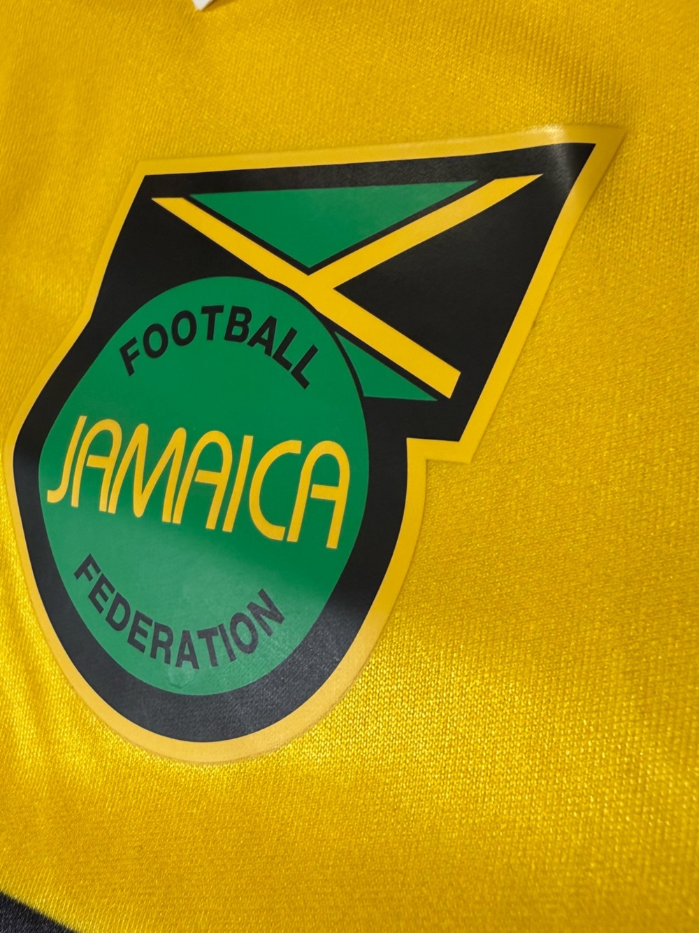 adidas Yellow Jamaica Stripe Soccer Jersey - Picture 3 of 5